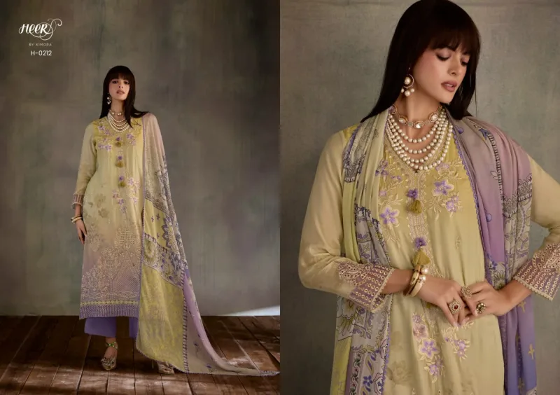Starlight By Kimora Heer Muslin Printed Embroidery Salwar Suits 